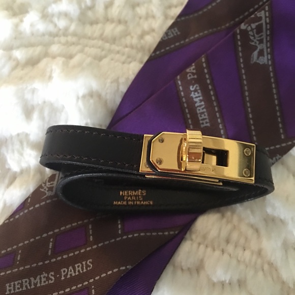 💯Hermes Kelly Double Tour Bracelet Dark chocolate - Picture 5 of 5